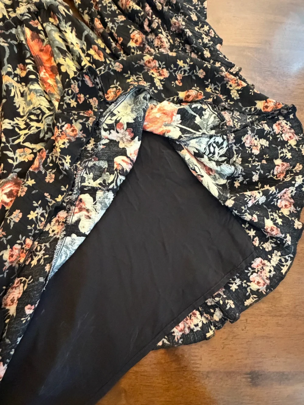 Free People Floral Bell Sleeve Mini Dress Size S Moonlight Garden Boho Fairycore